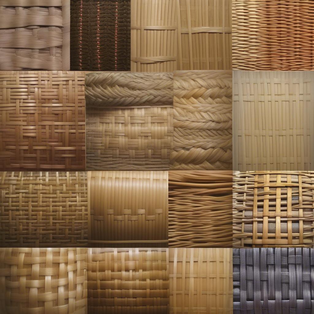 Variety of Cane Weaving Patterns for Chair Backs