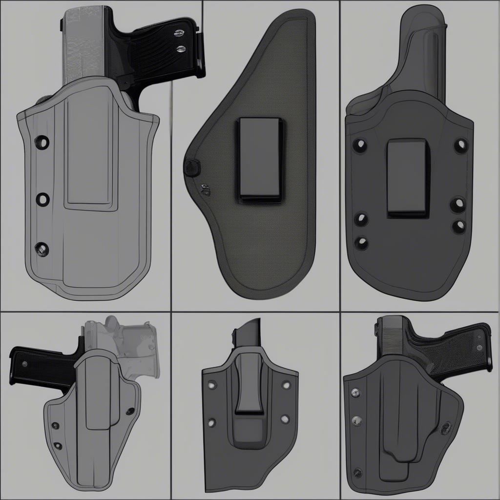 Different carry styles for 1911 holsters: IWB, OWB, and Shoulder