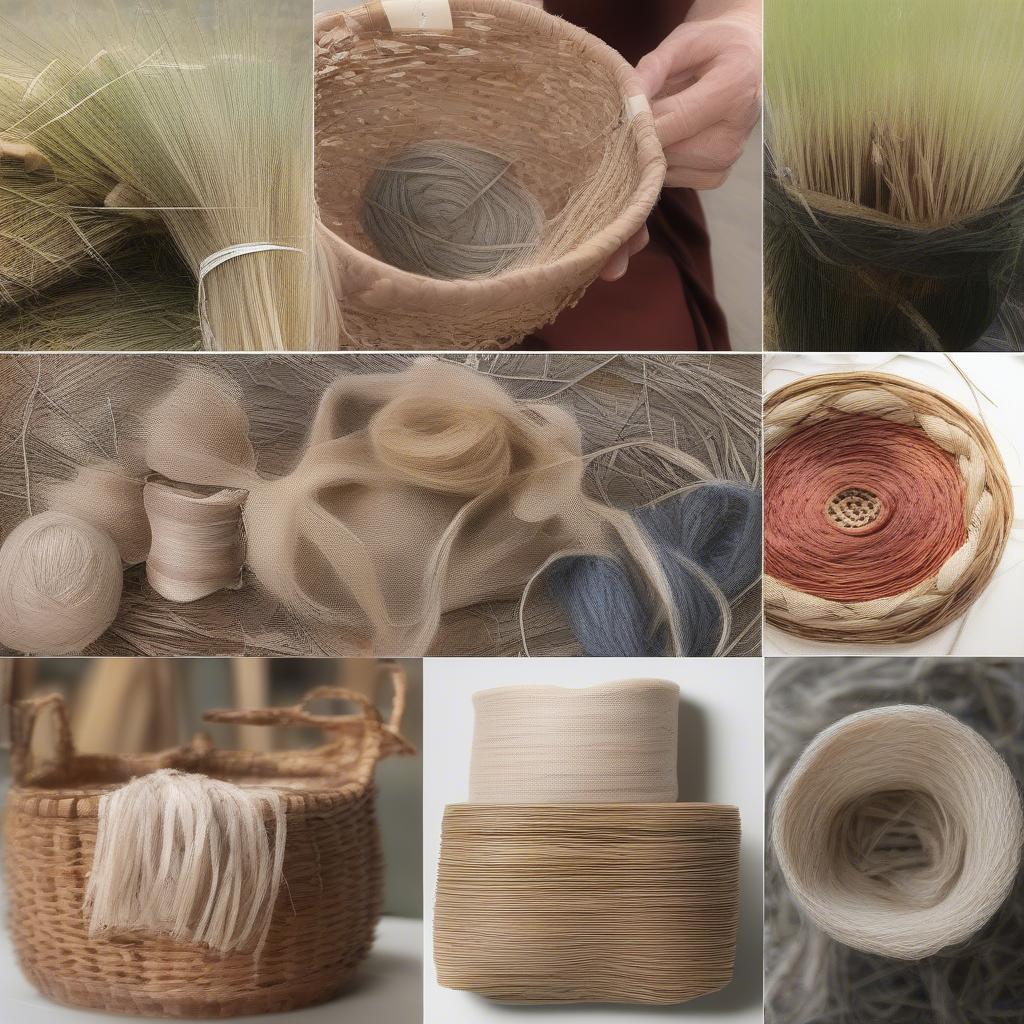 Various Materials Used in Coil Basket Weaving: Natural Fibers and More