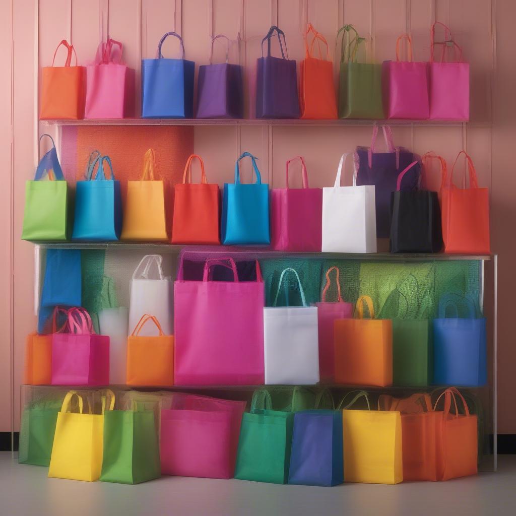 Variety of Colored Non-Woven Shopping Bags