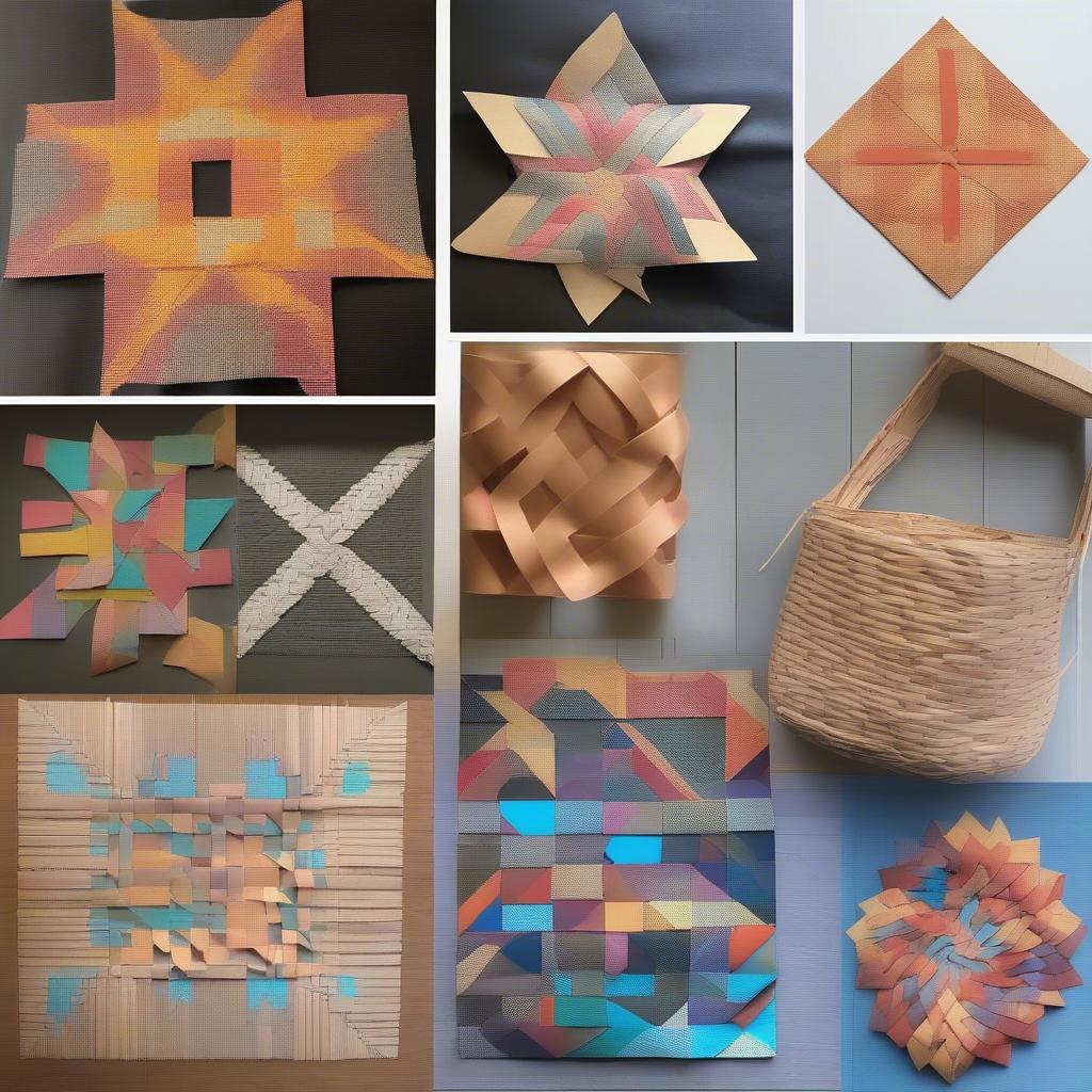 Different Construction Paper Basket Weaving Patterns