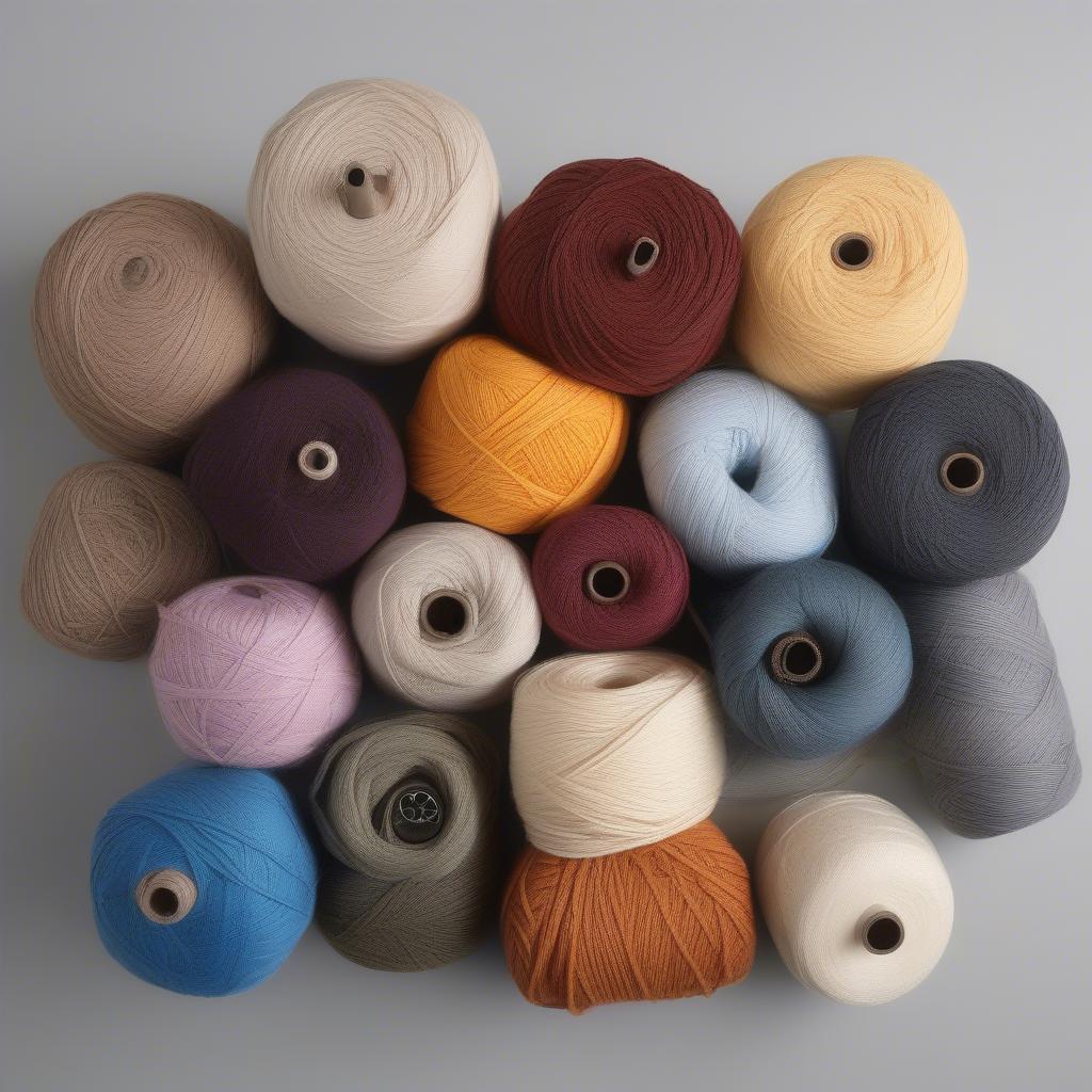 Various types of cotton yarn suitable for basket weave