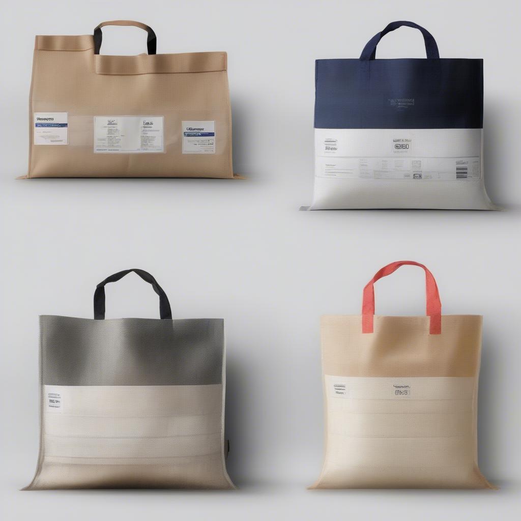 Various non-woven bags with different GSM values