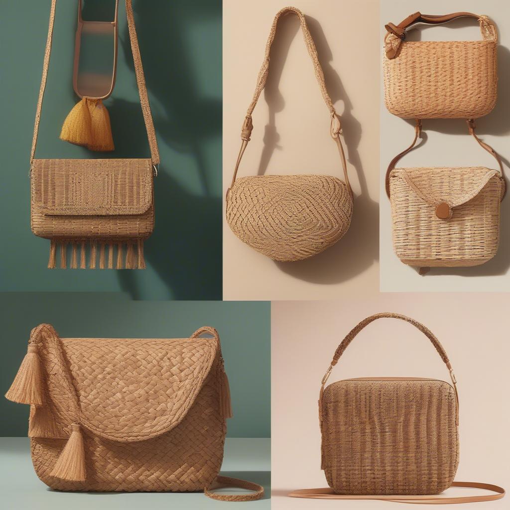 Variety of miller basket-weave phone crossbody bag styles