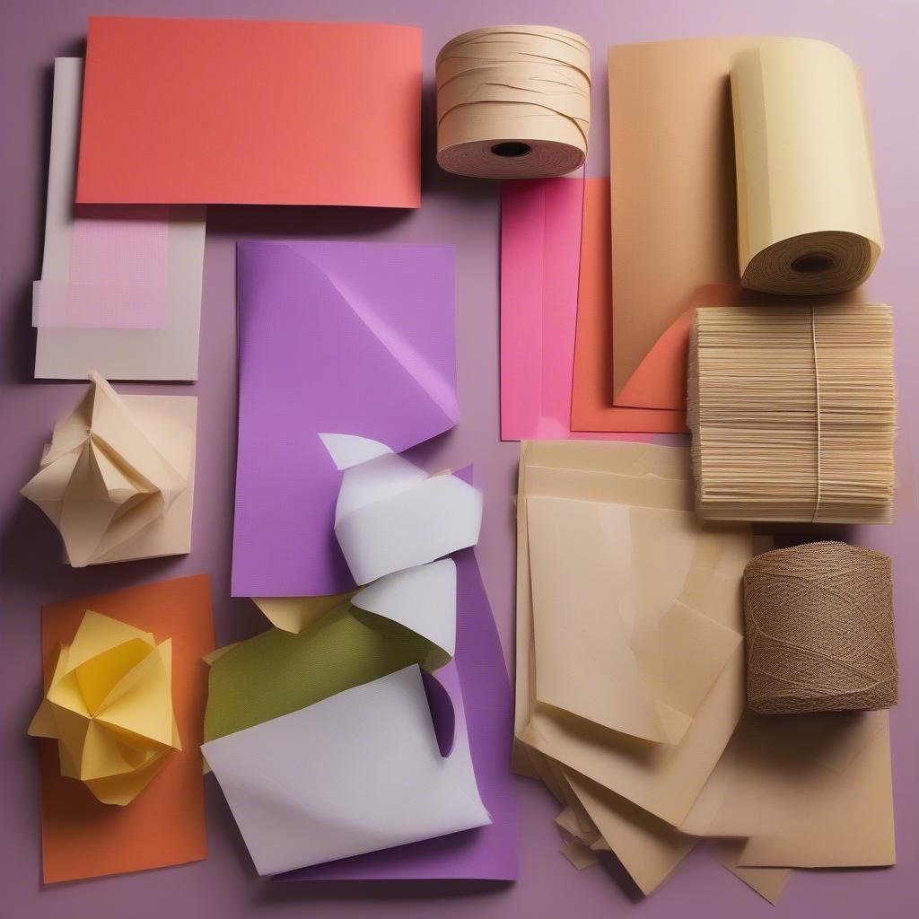 Various Paper Types for Basket Weaving