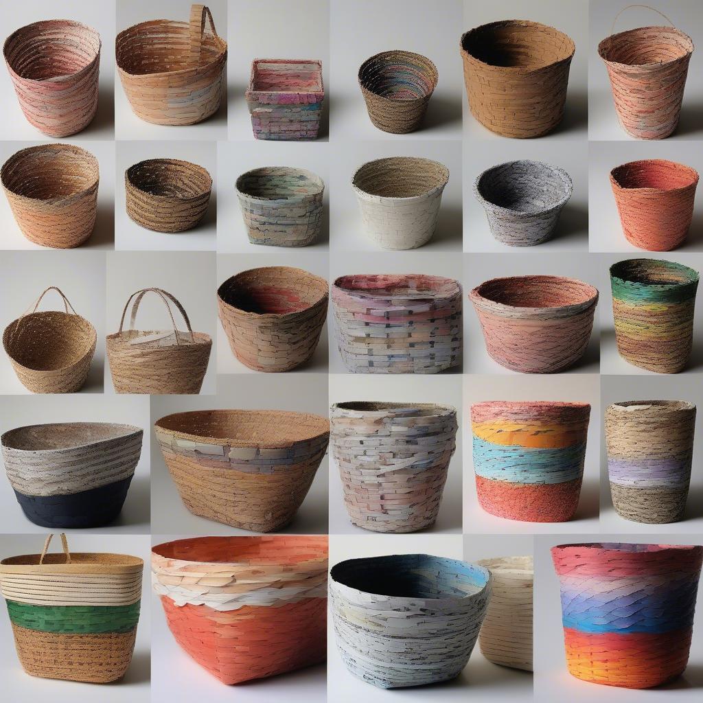 Different Paper Types for Basket Weaving