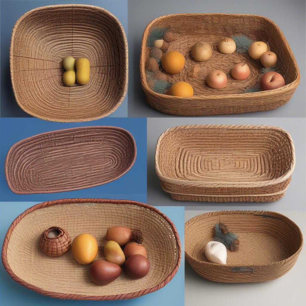 Different Pine Needle Basket Shapes and Sizes