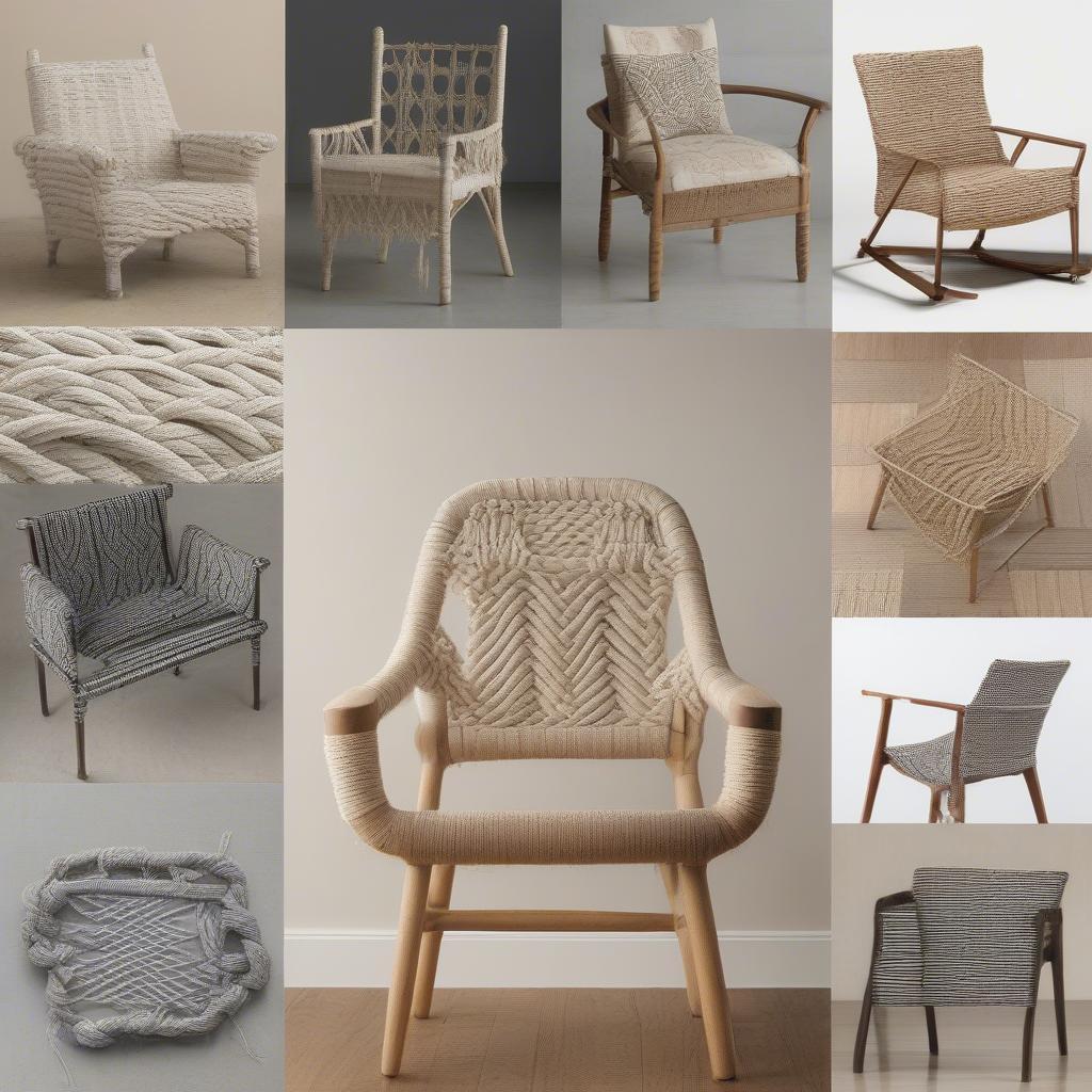 Variety of Rope Weaving Patterns for Chairs