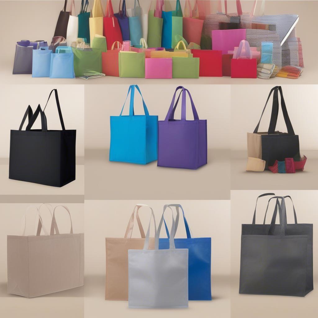 Different Sizes and Colors of Non-Woven Tote Bags