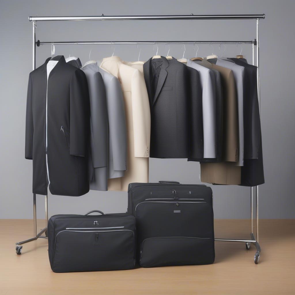 Different sizes of garment bags