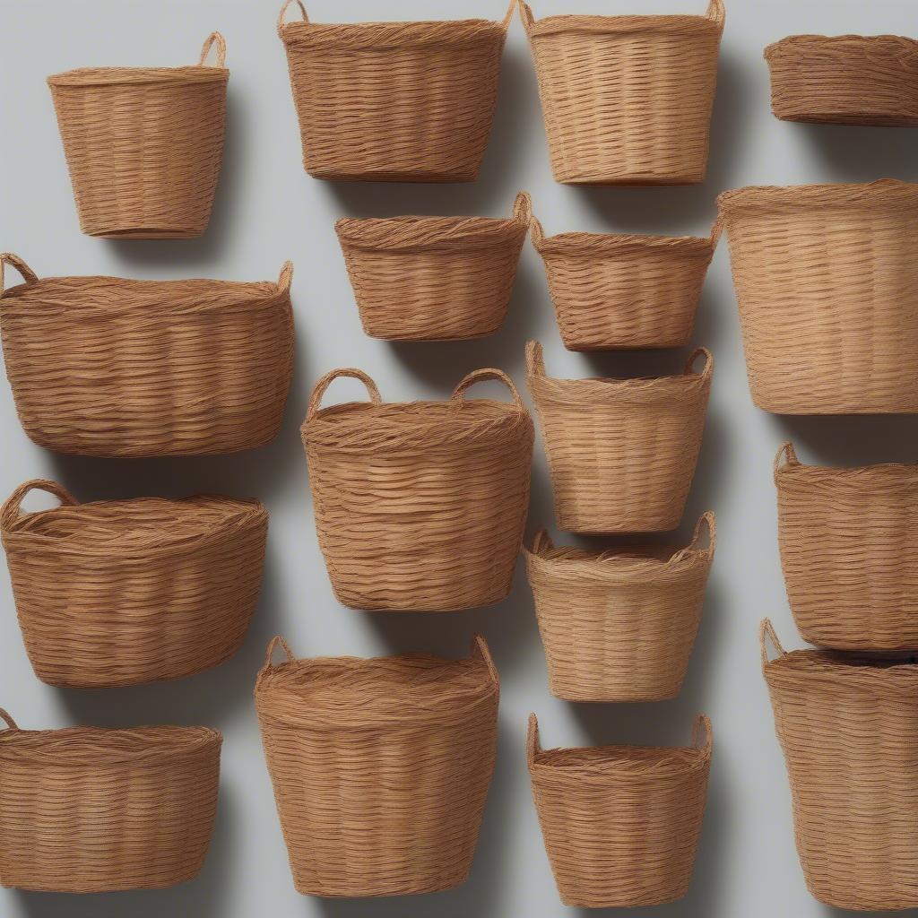 Different Sizes of Woodchip Baskets