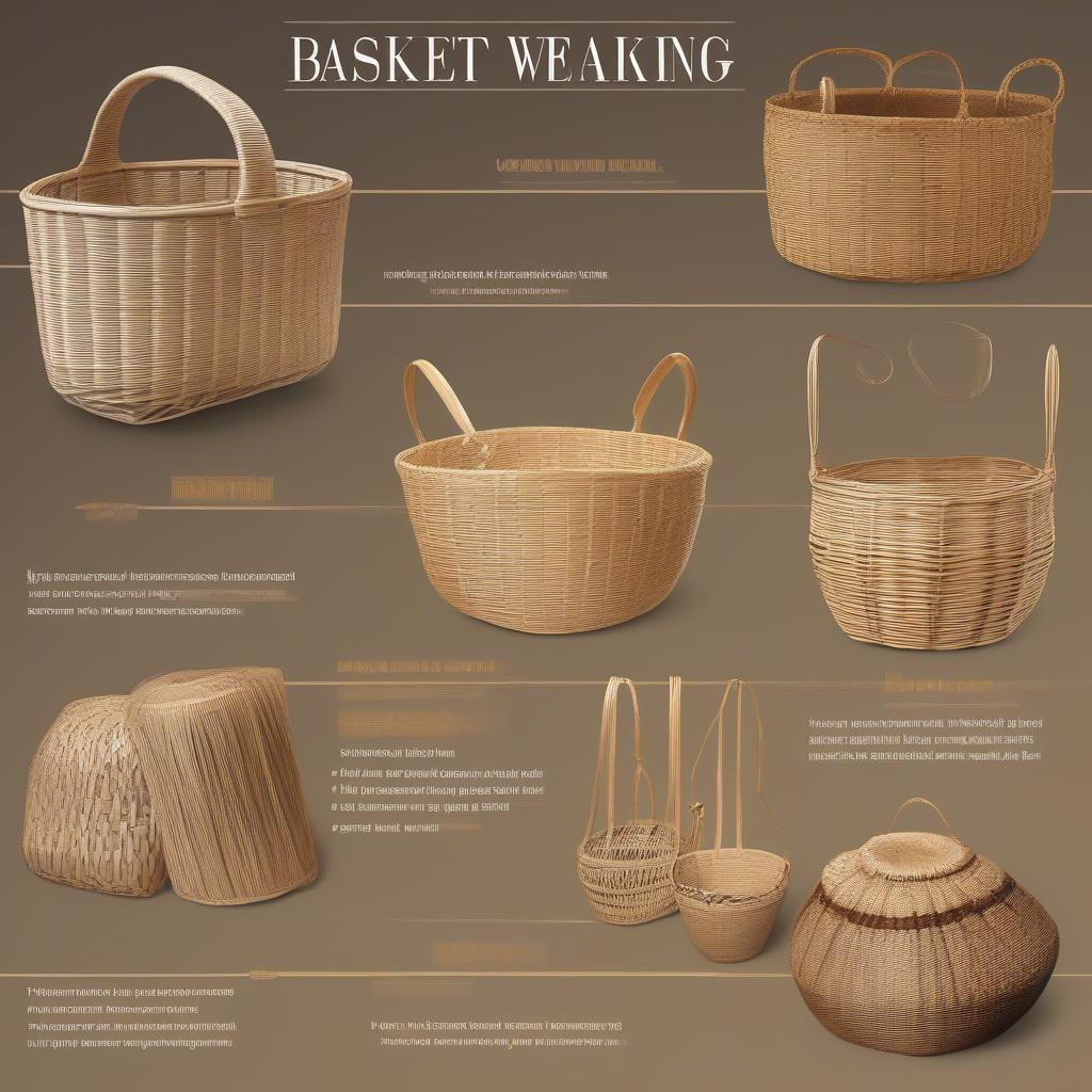 Different types of materials used for basket weaving