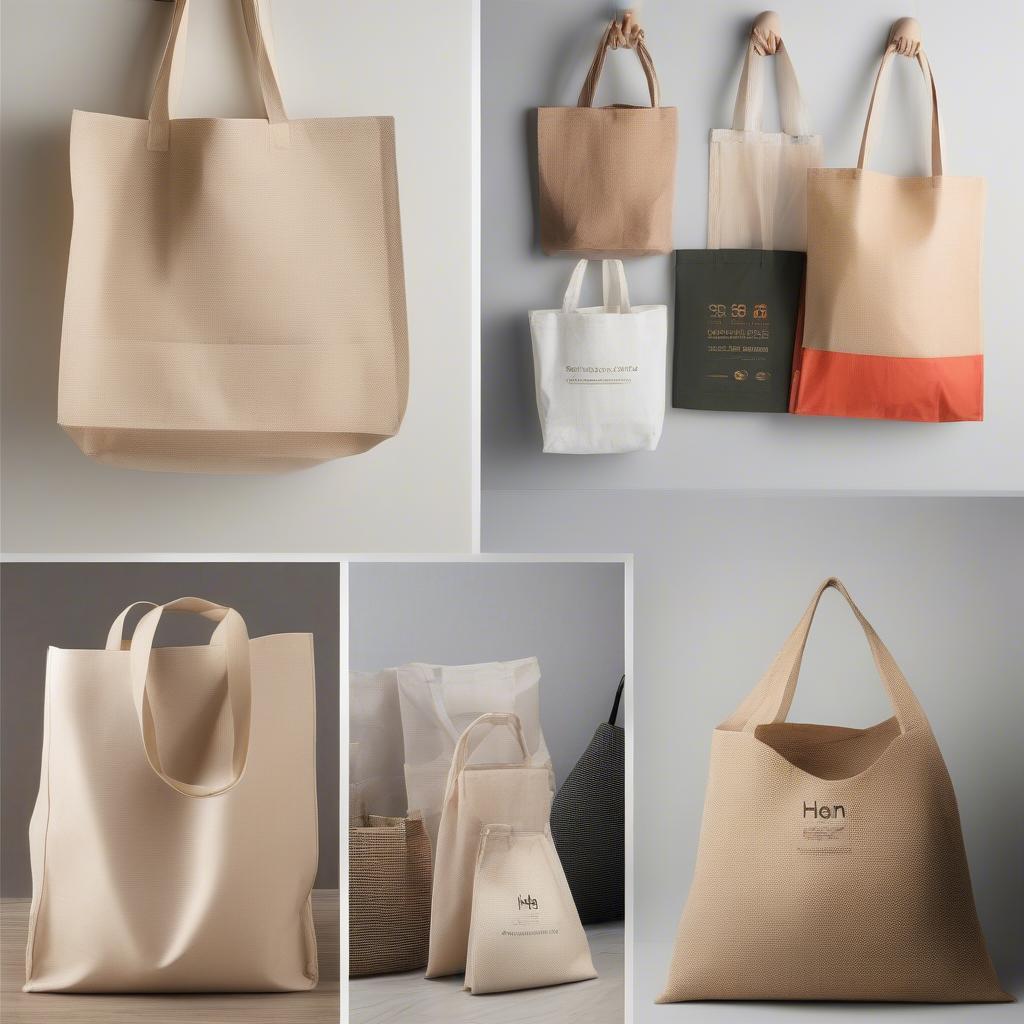 Variety of non-woven bags and their corresponding HSN codes.