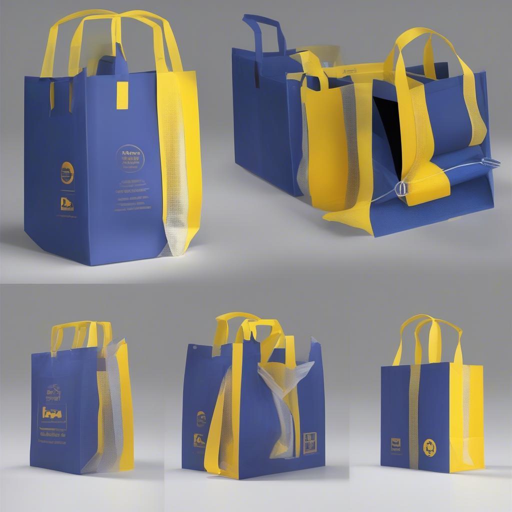 Various Non-Woven Bag Styles Produced by an Automatic Machine