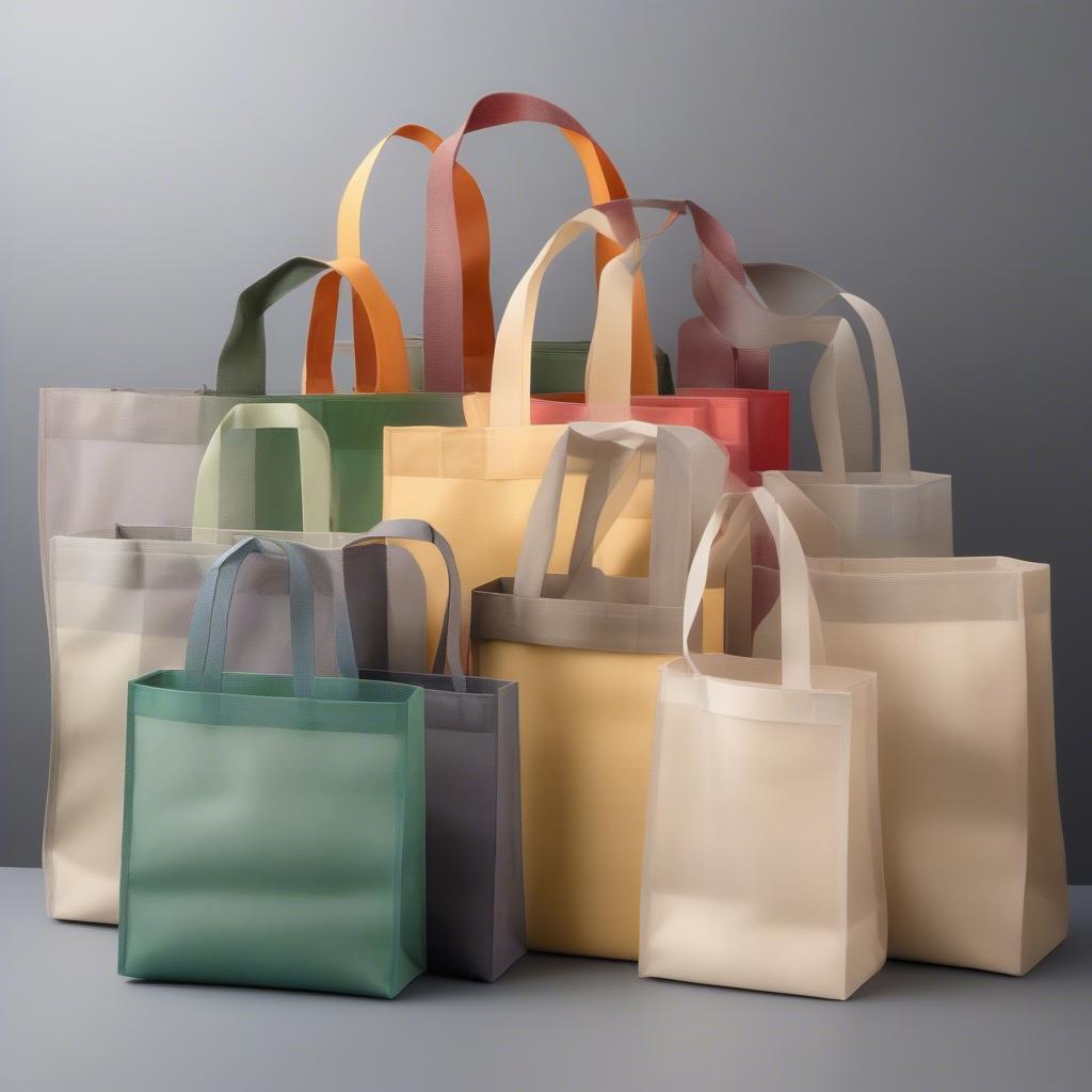 Various designs and styles of non-woven carry bags