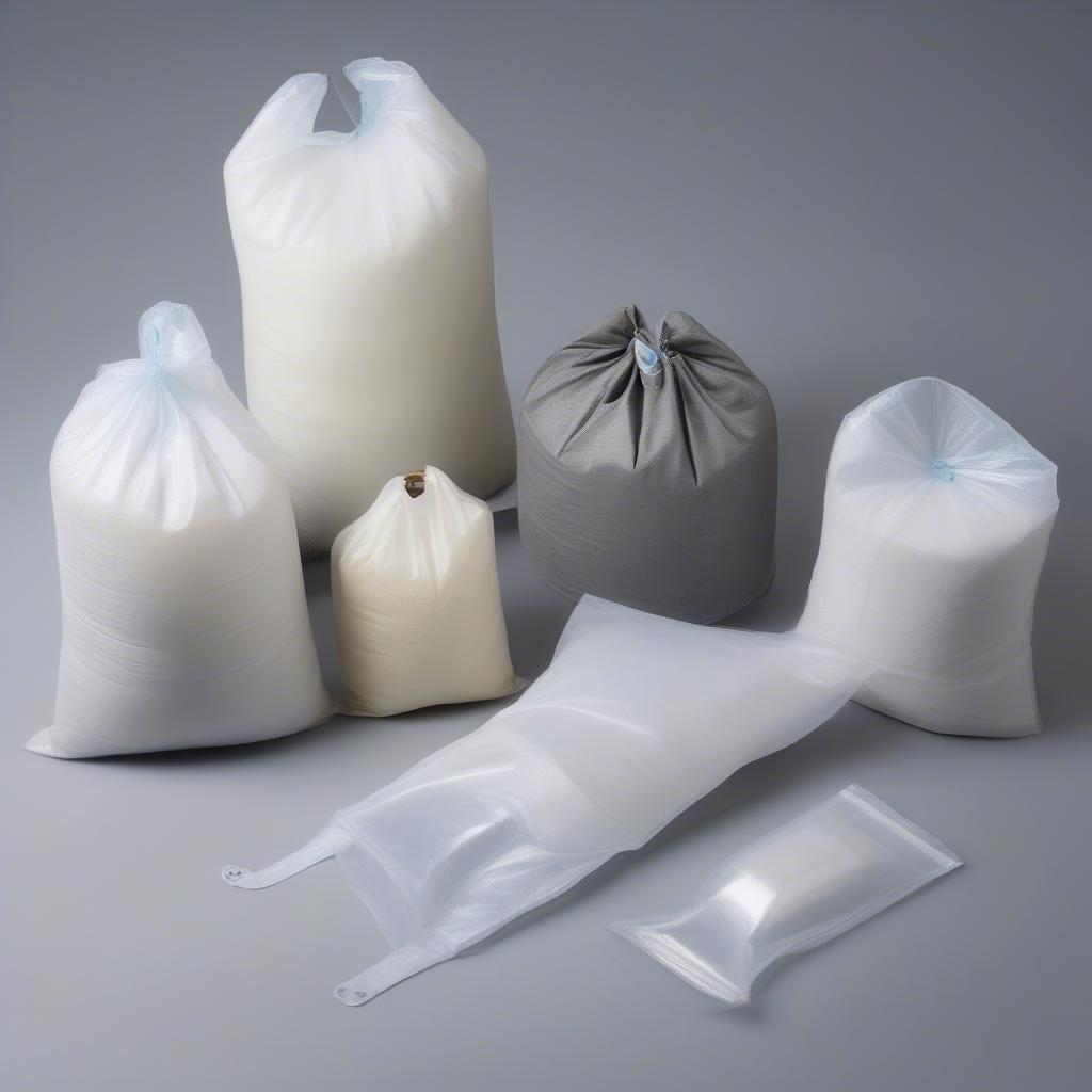 Different types of non-woven pressure bags based on size, shape, and application