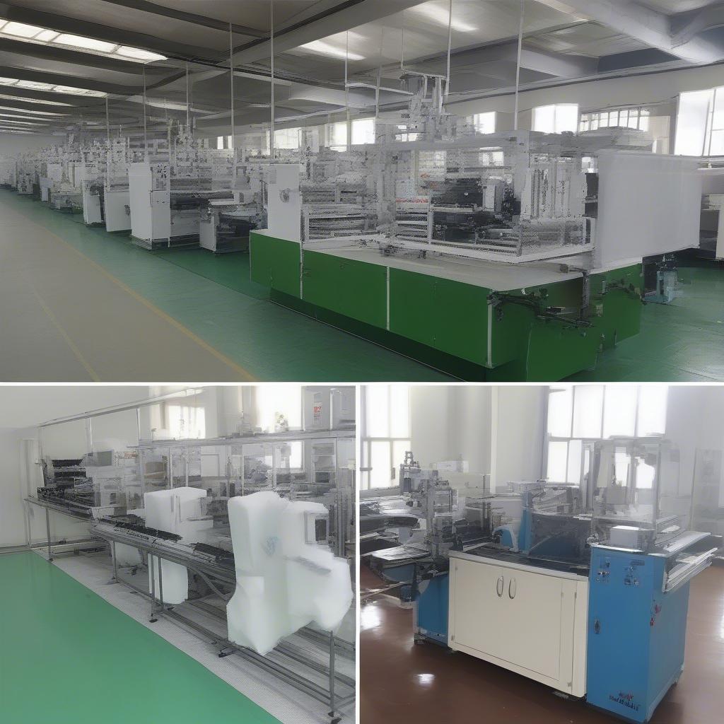 Various types of non-woven bag making machines for different production scales and bag styles.