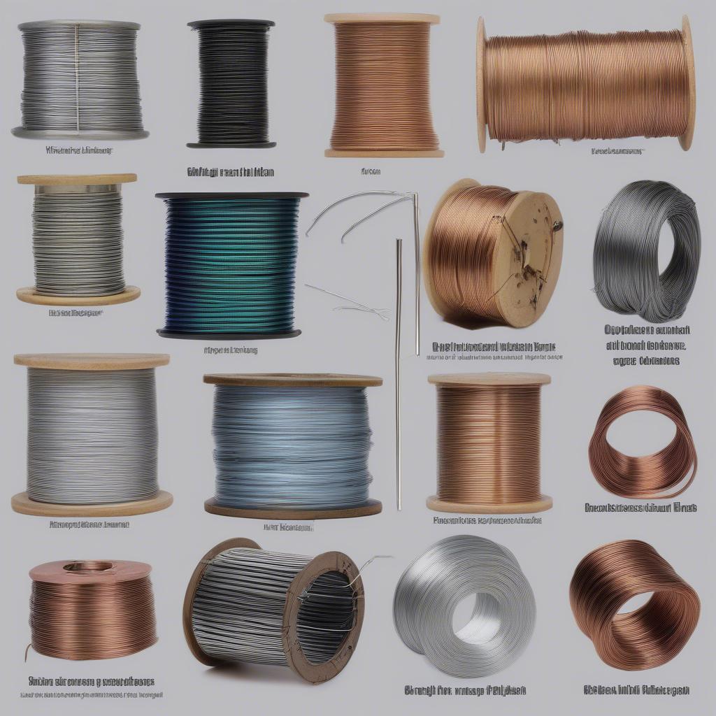 Various Wire Types for Basket Weaving