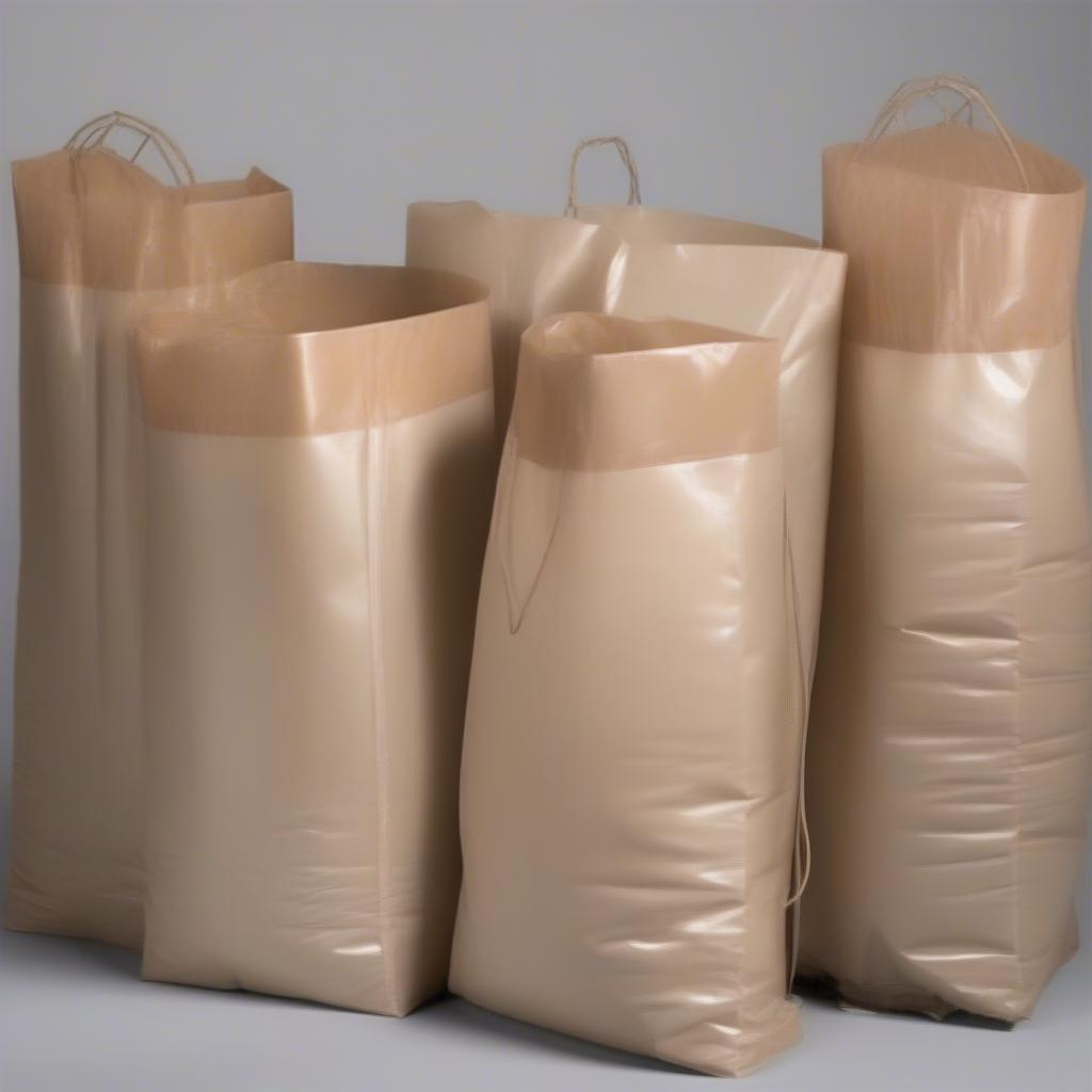 Various types of woven polypropylene bags