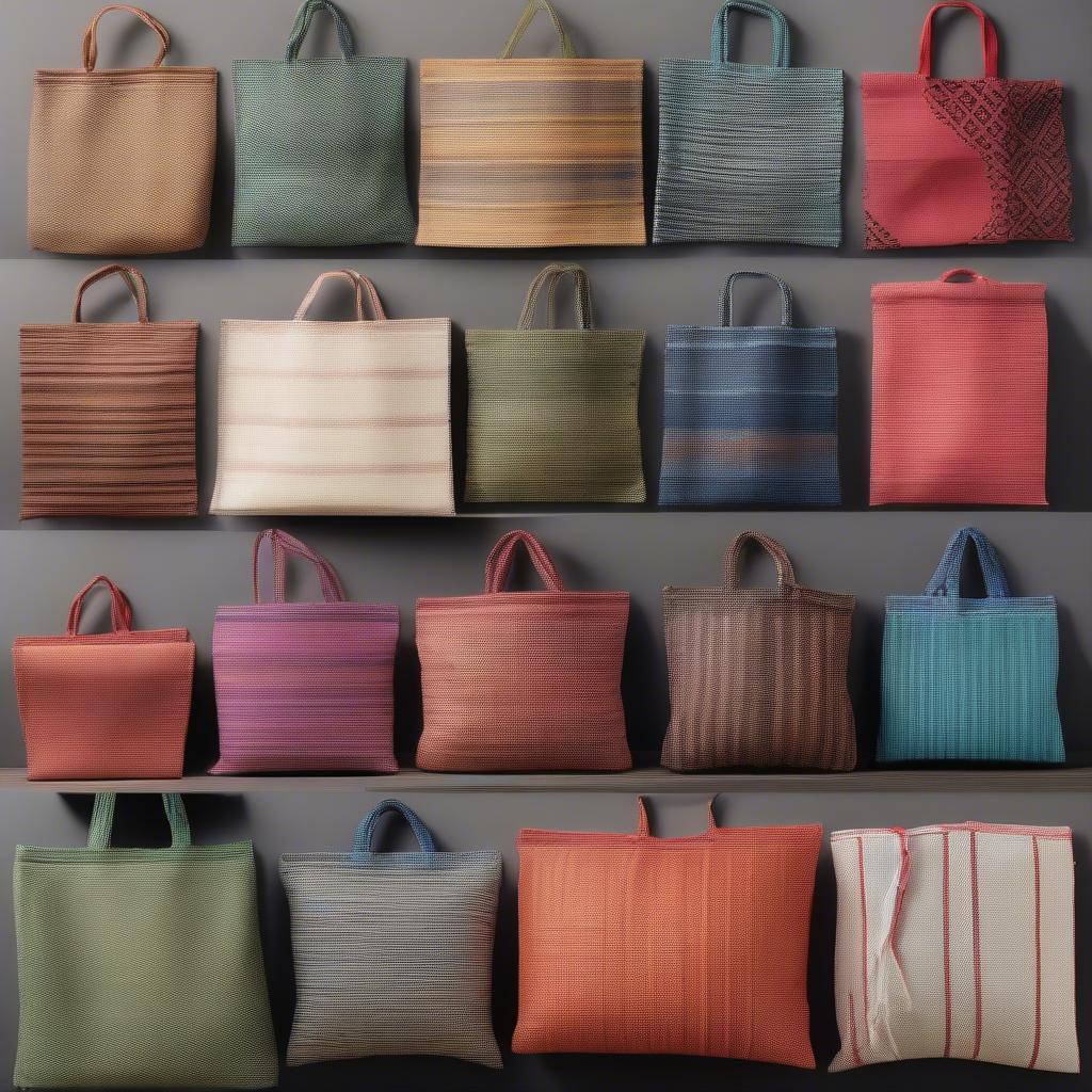 Different weaving patterns create diverse textures and designs in polypropylene bags.