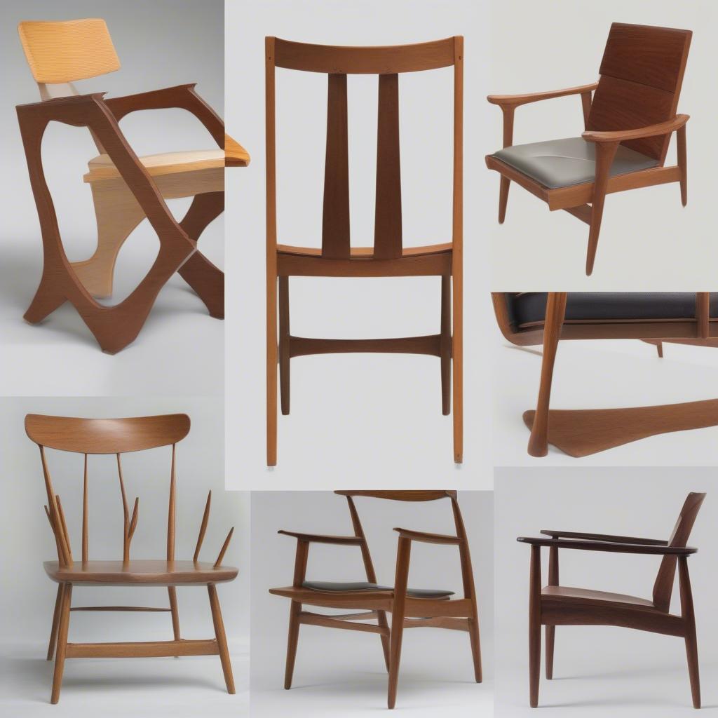 Variations of Wood Frames in Mid-Century Chairs