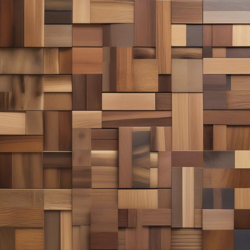 Basket Weave Pattern with Different Wood Types