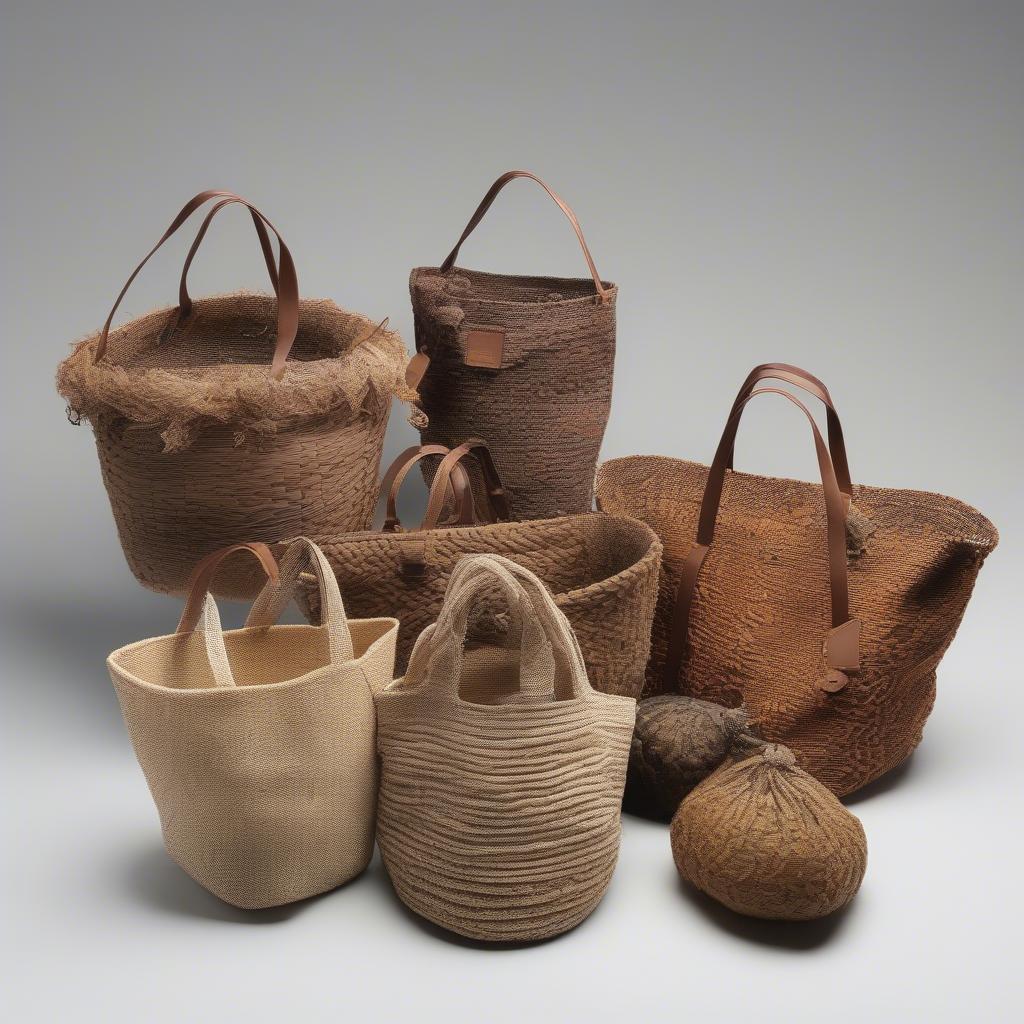 Various Woven Foraging Bag Sizes and Shapes