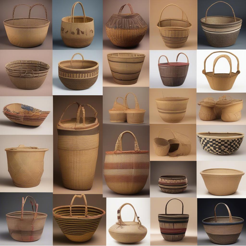 Diverse Basket Styles and Uses in West Africa