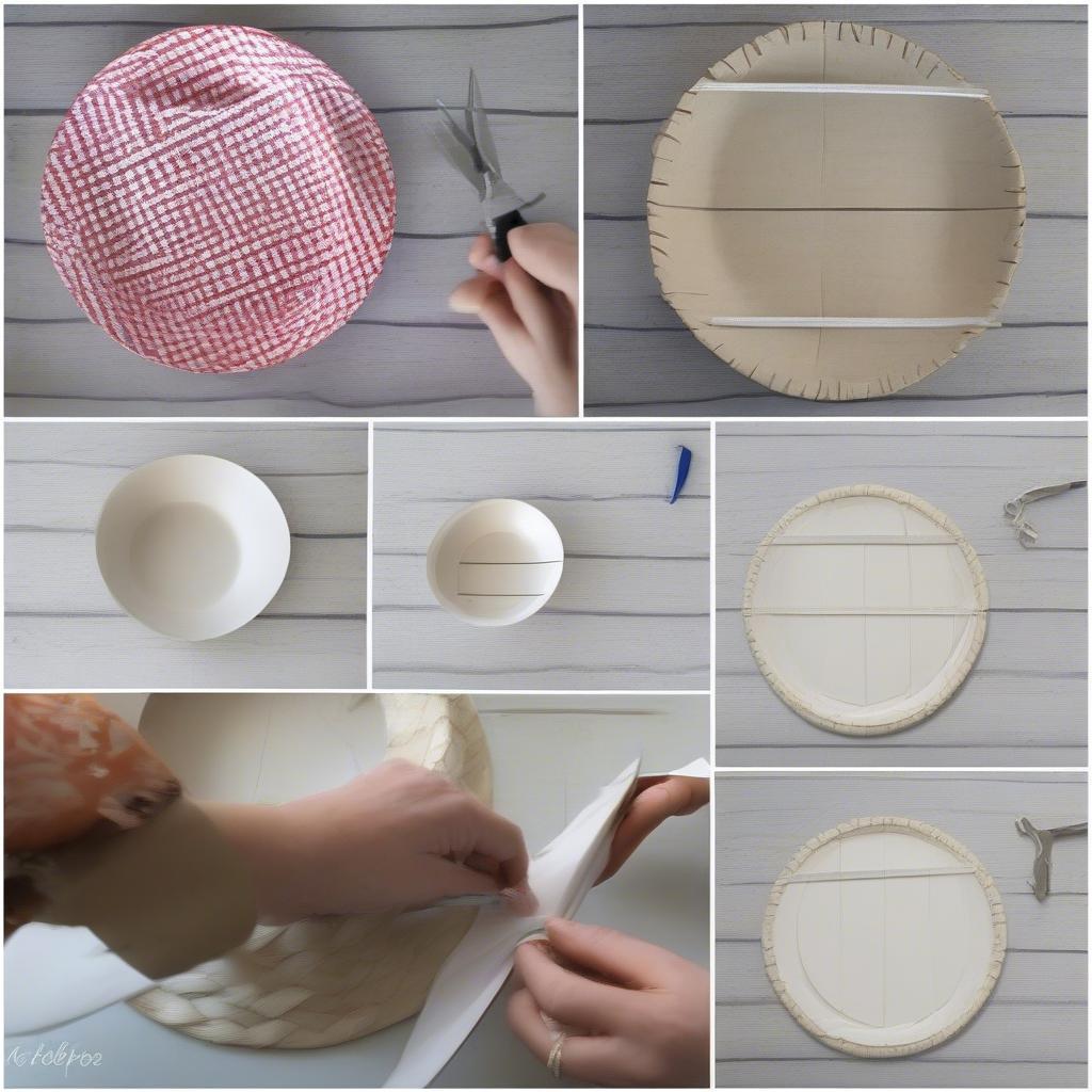 DIY Basket Weave Paper Plate Holder Tutorial