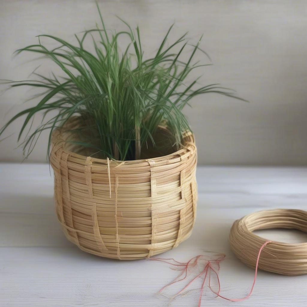 DIY Basket Weave Planter