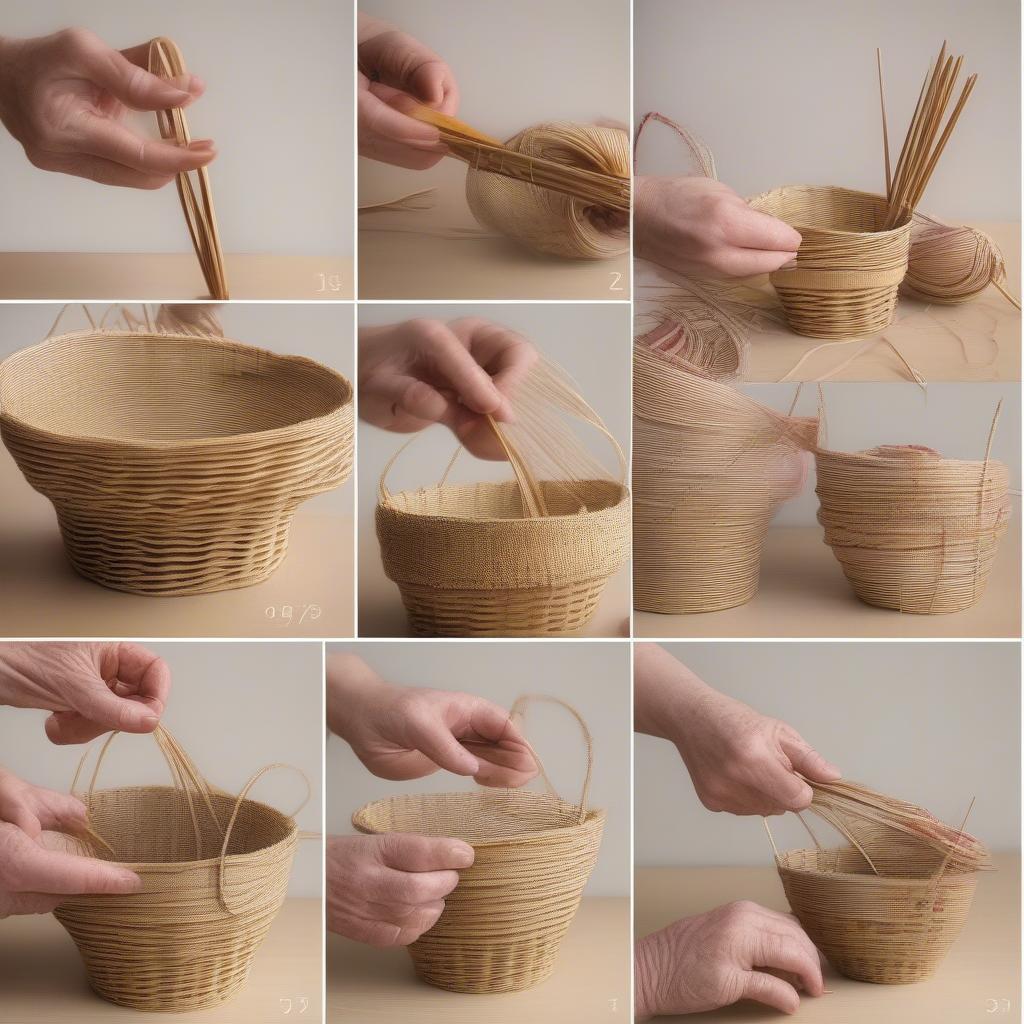 DIY Mothers Day Cup Weaving Basket Process