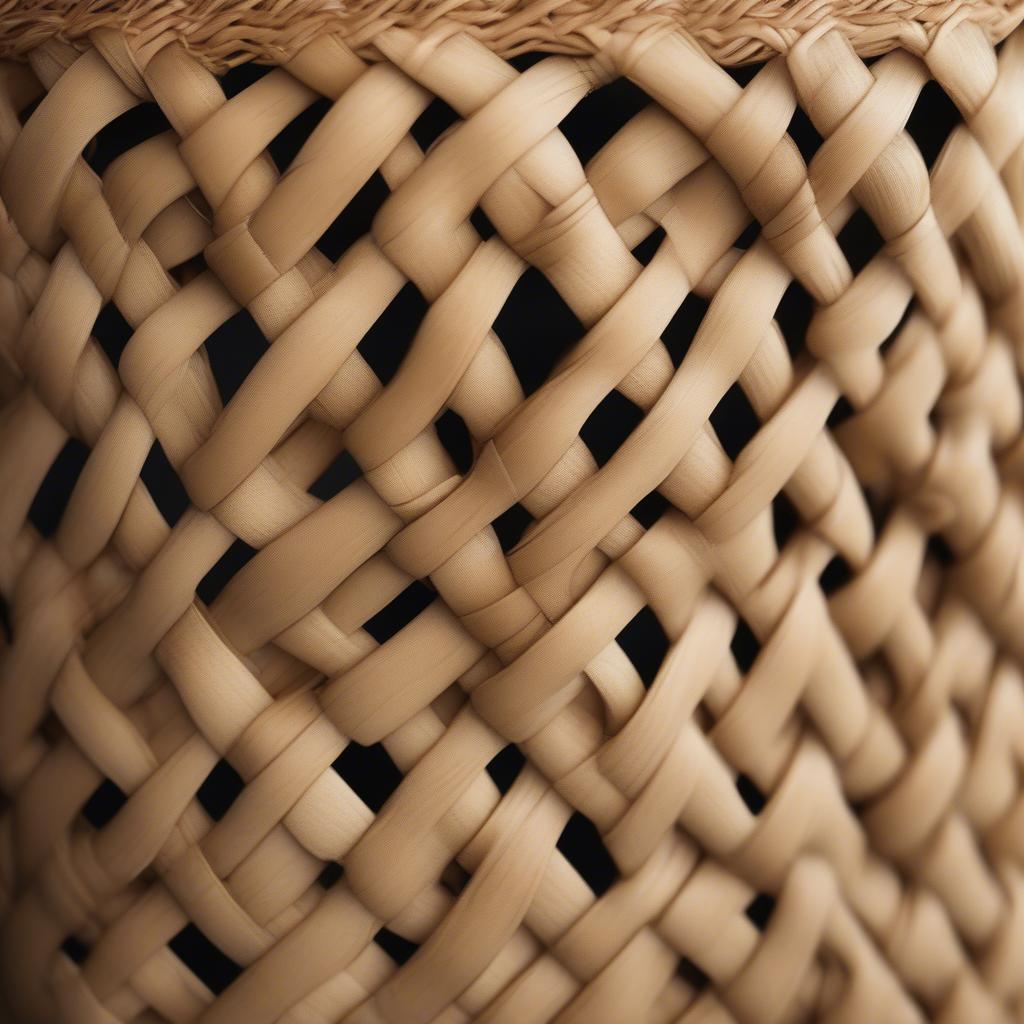 Close-up view of a dobby basket weave, showcasing the intricate pattern and texture.