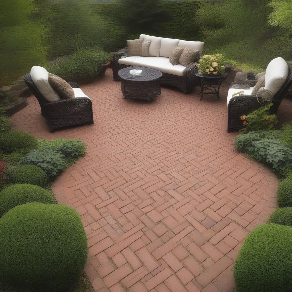 Double Basket Weave Brick Patio Example