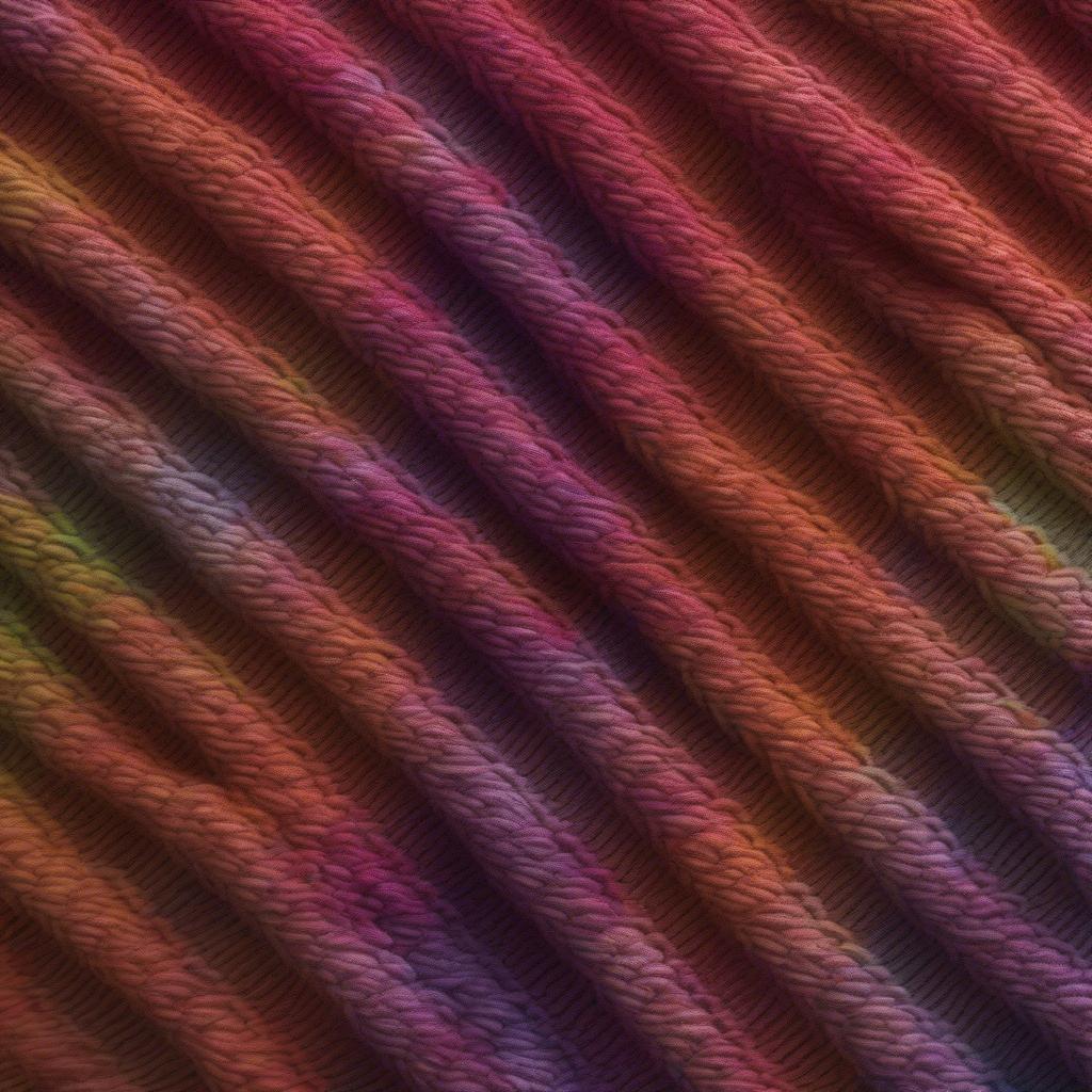 Double Basket Weave Knit Stitch Close Up