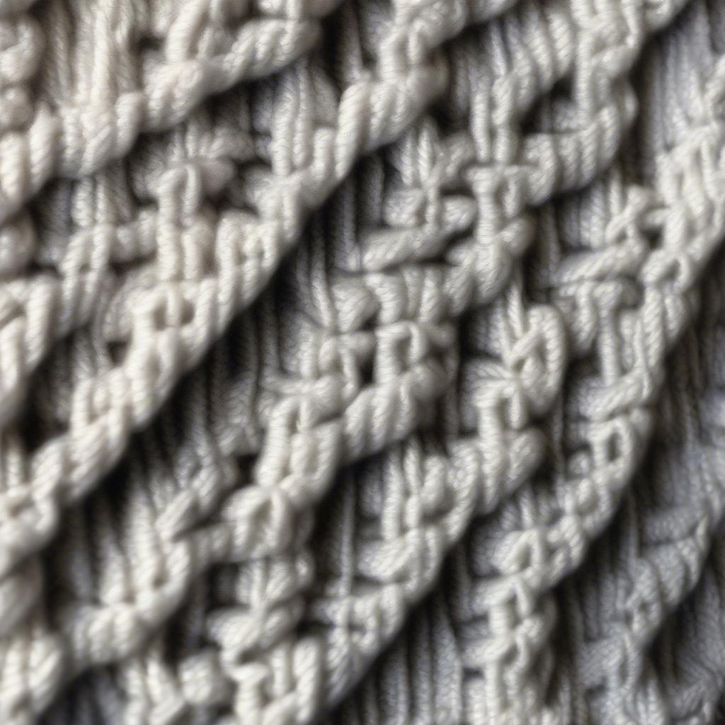 Close-up of a Double Basket Weave Scarf