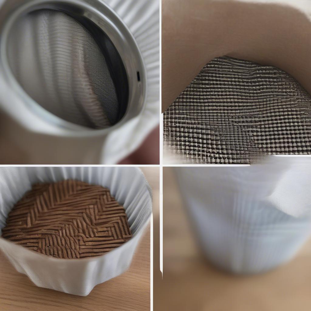 Dripolator coffee basket weave materials: Stainless steel, paper, and cloth