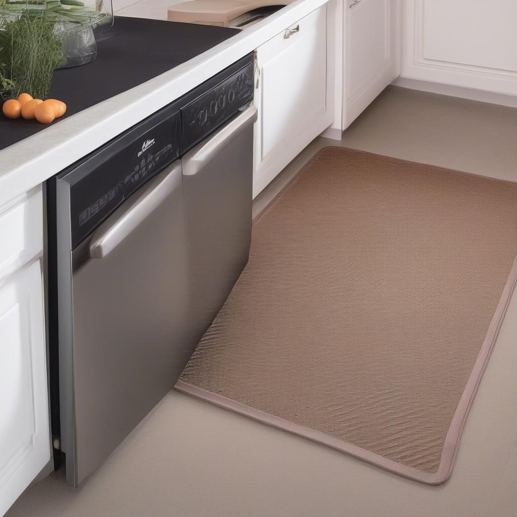 Duck River Textiles Basket Weave Mat Demonstrating Durability and Ease of Cleaning