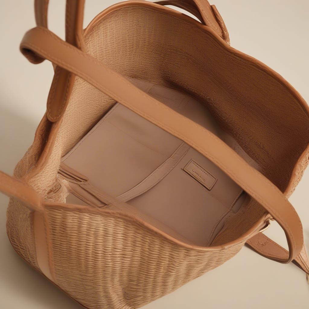 Dune London Woven Shoulder Bag in Natural Color