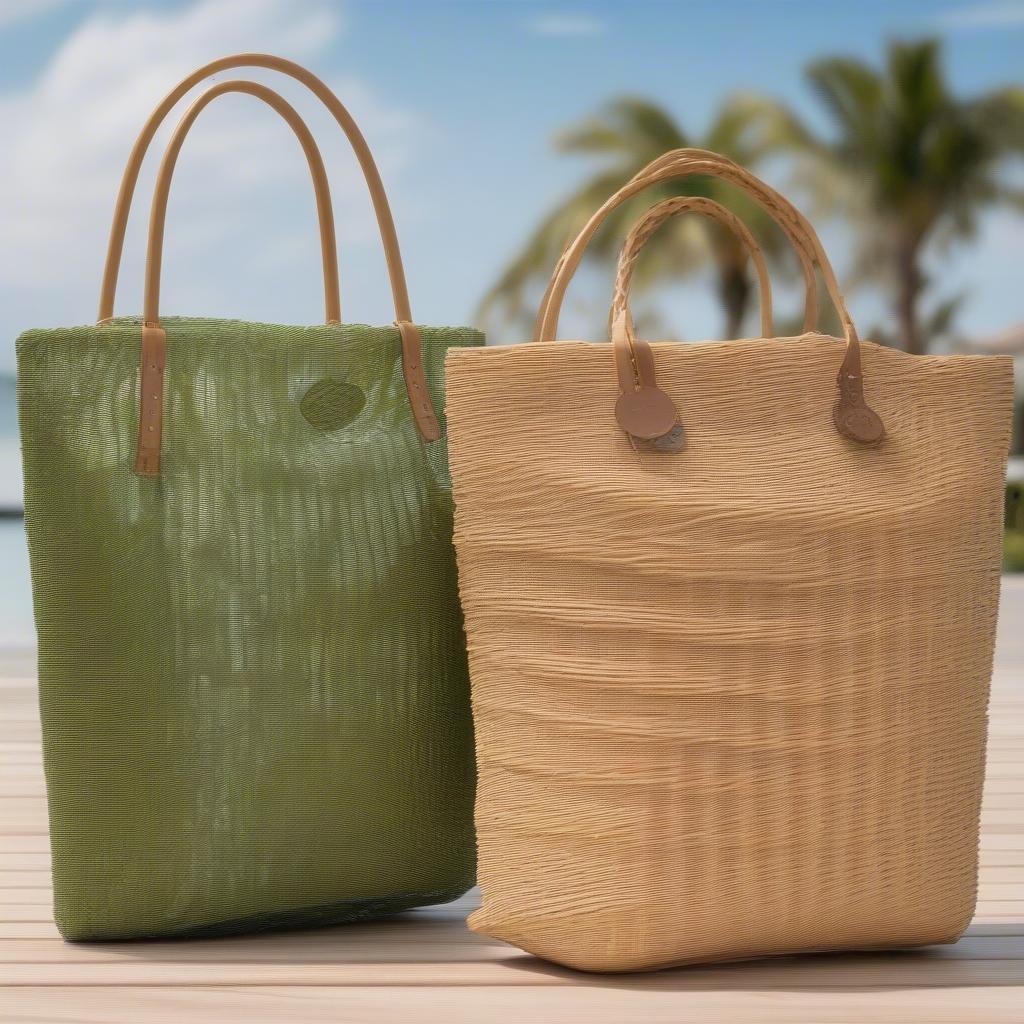 Durable Woven Bag Materials: Rattan and Polypropylene