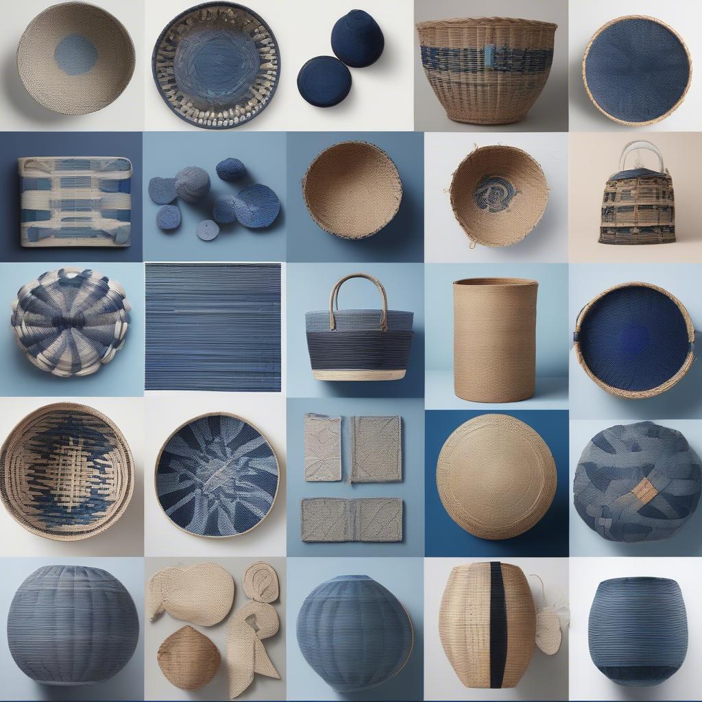 Overview of eapg basket weave in blue