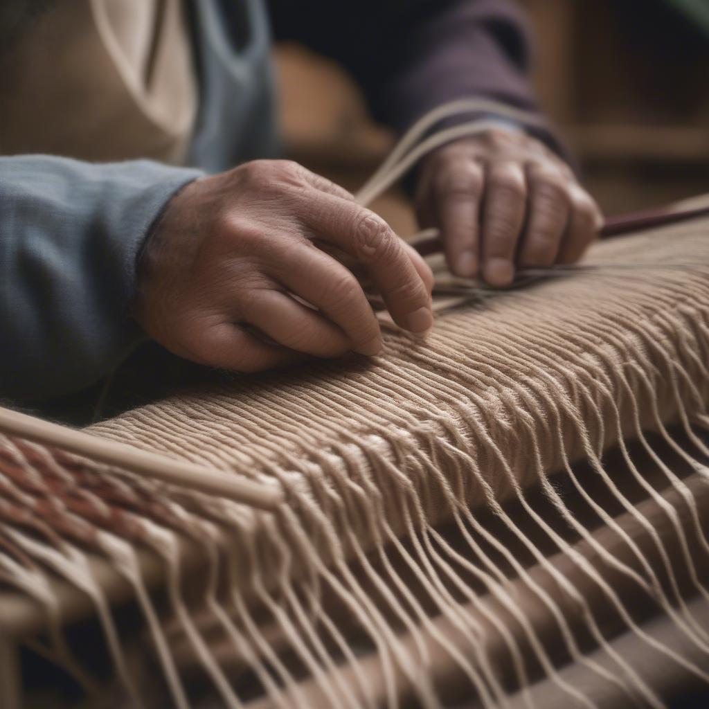 Artisan Handweaving an Eaving Ourne Grange Bag