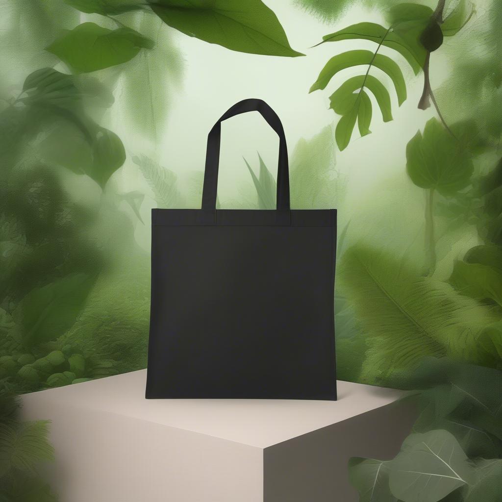 Eco-friendly non-woven bag with nature background