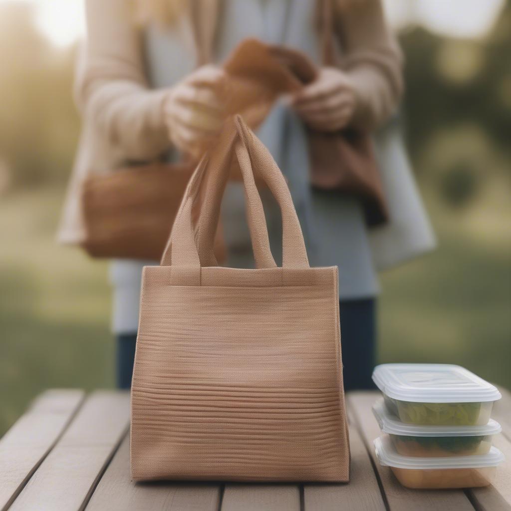 Eco-Friendly Woven Lunch Bag