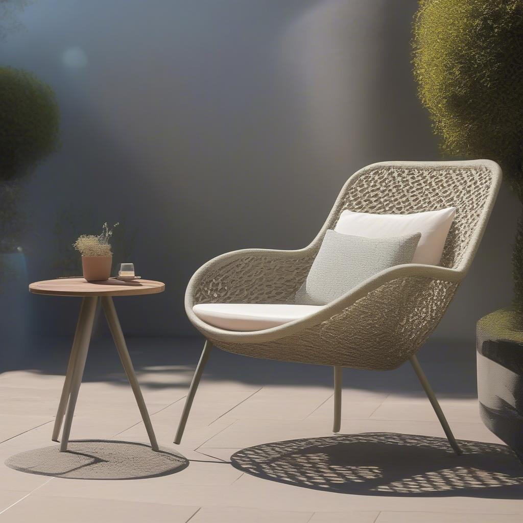 Elastic Weaved Chair in Outdoor Setting