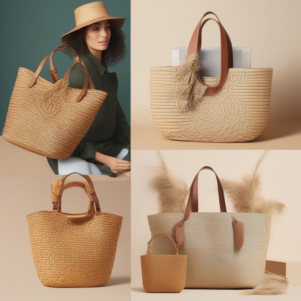 Eliza Straw Tote in Different Styles