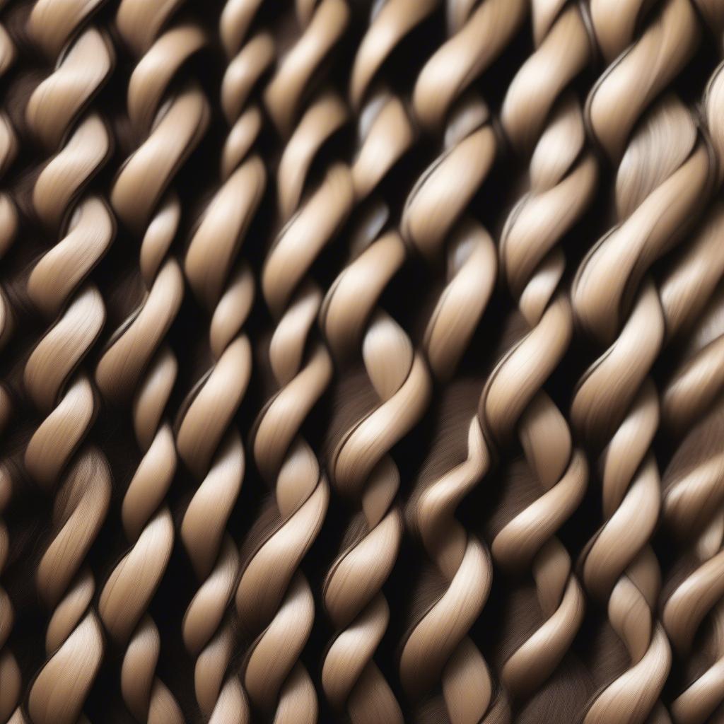 Close-up of Elrond basket weave hair braid