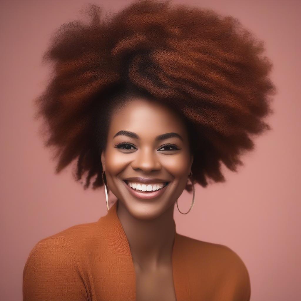 Woman confidently showcasing her natural hair