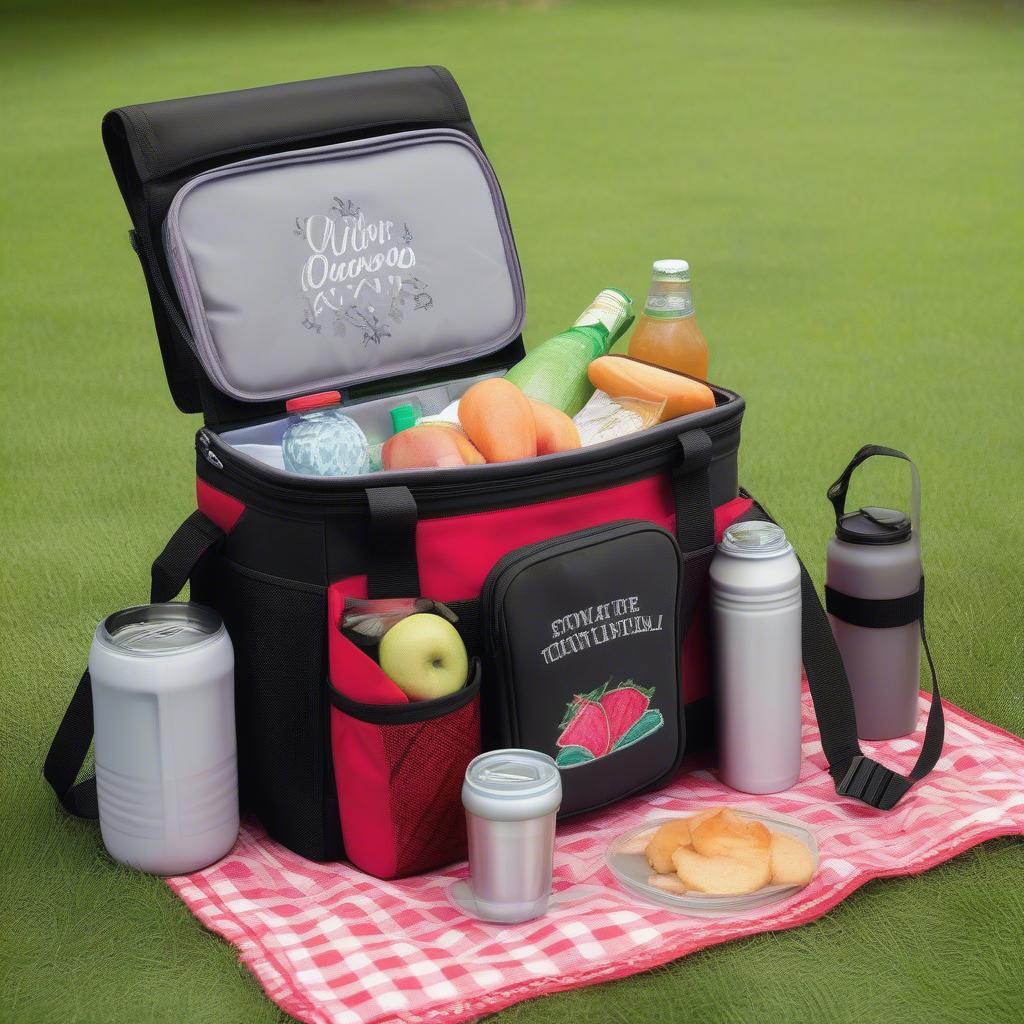 Embroidered Non-Woven Cooler Bag for Picnic