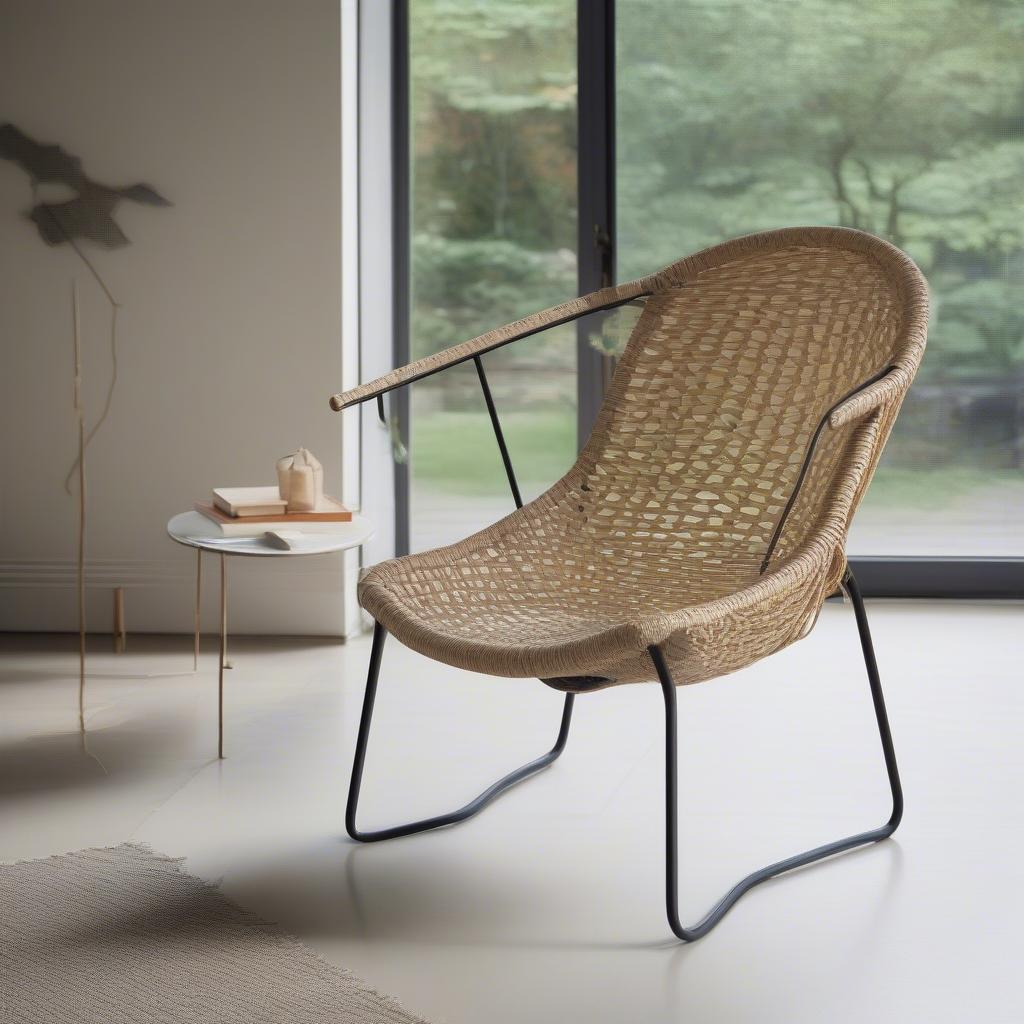 Eric Trine Rod and Weave Chair in a Living Room Setting