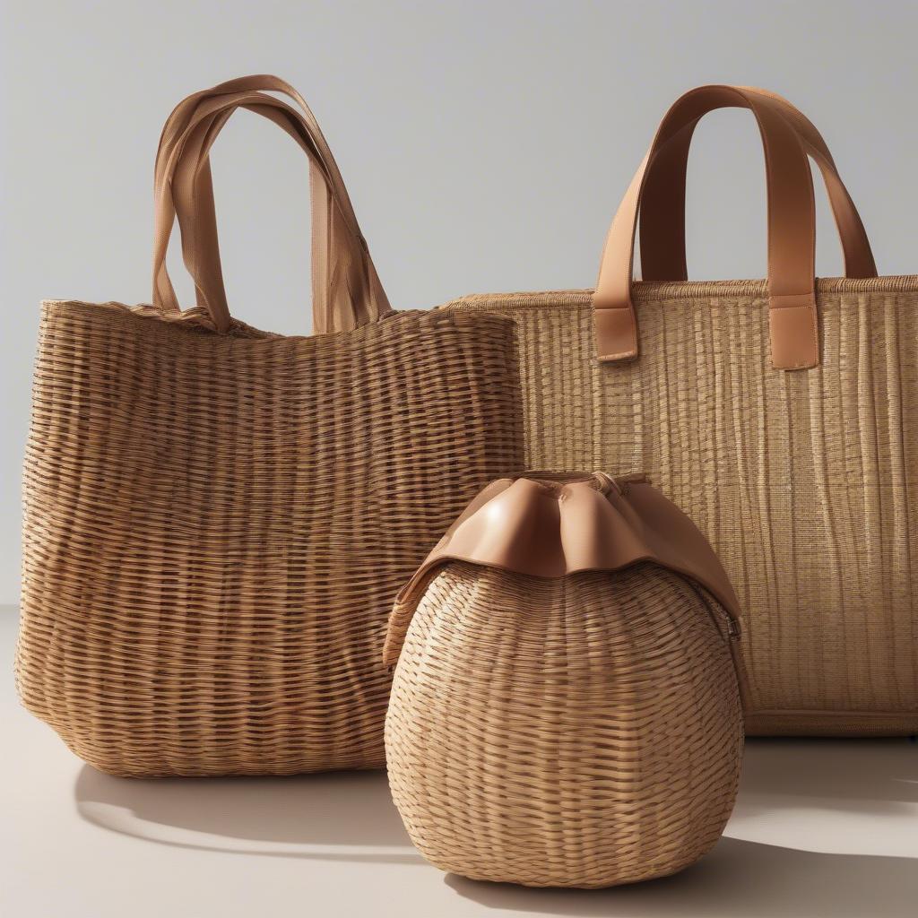 Rattan vs. Wicker in Esprit Woven Bags